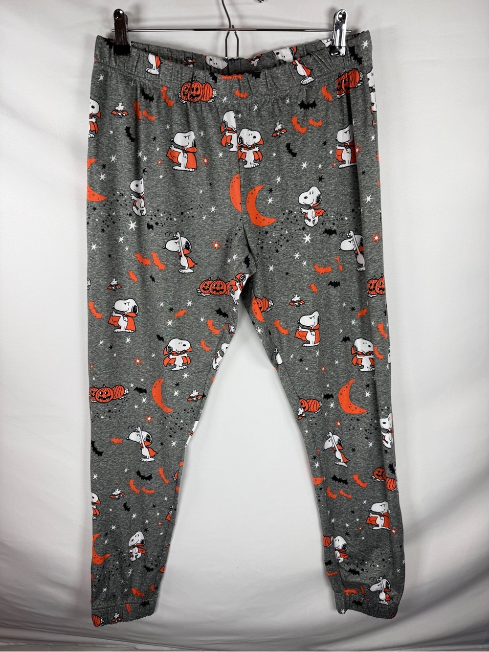 Munki Munki Peanuts Pajama Pants Women's Medium M SNOOPY Halloween Lounge Gray